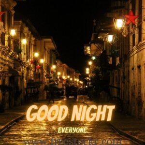 good night meme with night, light,night city,street,hd wallpaper