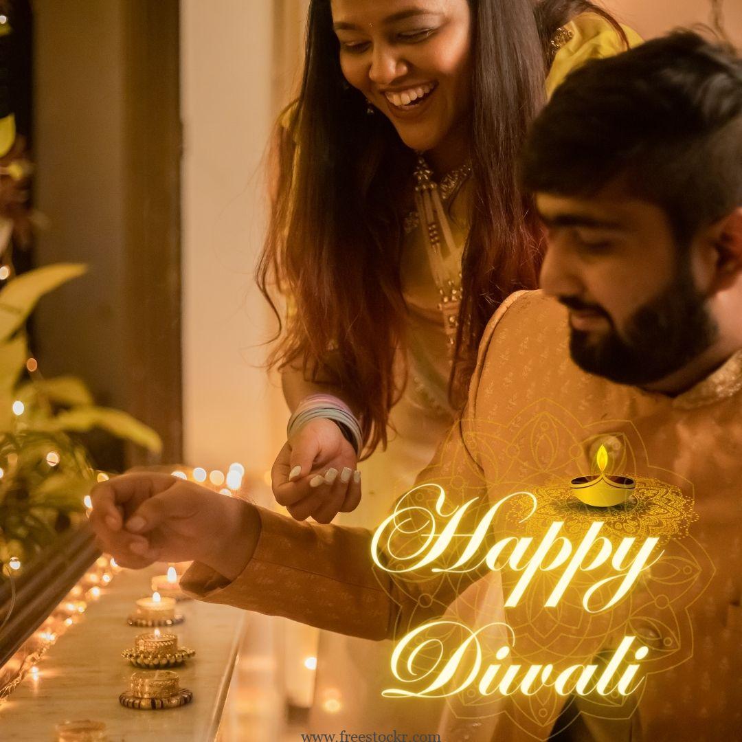 Happy Diwali Wishes In Hindi With Beautiful Women and Men Celebrate Diwali, Diwali, More Diya,Light, Hd Happy Diwali Wallpaper,Images